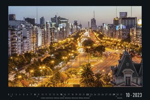 Big City Lights 2023 - Bildkalender 49,5x33 cm - Großstadtlichter - Reisekalender - Städte bei Nacht - Wandkalender - Wandplaner - Städtekalender