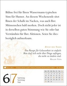 Wassermann Sternzeichenkalender 2023: Tagesabreißkalender. Mini-Tischkalender 2023 mit täglichem Horoskop. Kleiner Kalender mit täglichem Blick in die Sterne.