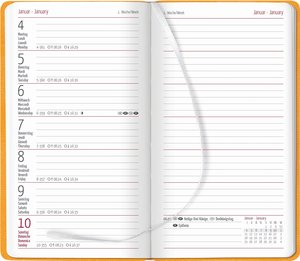 Ladytimer Slim Deluxe Honey 2023 - Taschen-Kalender 9x15,6 cm - Tucson Einband - mit Motivprägung - Weekly - 128 Seiten - Alpha Edition