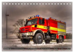 Feuerwehrfahrzeuge (Tischkalender 2024 DIN A5 quer), CALVENDO Monatskalender