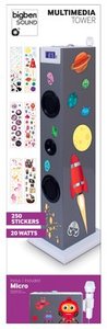 Sound Tower TW5 - Multimedia-Turmlautsprecher, silver (inkl. Sticker)