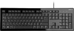 LITHOS Illuminated Scissor Keyboard, Tastatur, schwarz