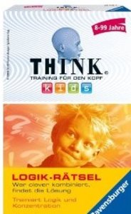 Ravensburger 23294 - Think Kids Logik-Rätsel, Mitbringspiel für 1 Spieler, ab 8-99 Jahren, kompaktes Format, Reisespiel, Rätselspaß