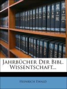 Jahrbücher der Biblischen Wissenschaft, erstes Jahrbuch