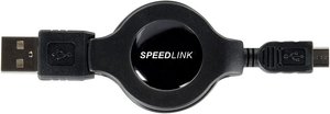MICRO-USB TO USB FLEX CABLE, aufrollbares USB-Kabel, schwarz