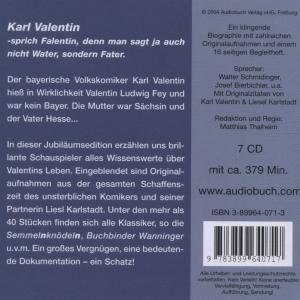 Das Leben des Karl Valentin, 7 Audio-CDs, 7 Audio-CD