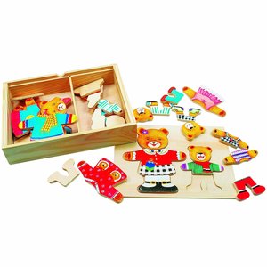 Bino 88023 - Ankleidepuzzle: Mutter und Kind, Puzzle 36 Teile