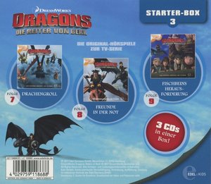 Dragons - Die Reiter von Berk - Starter-Box, 3 Audio-CD