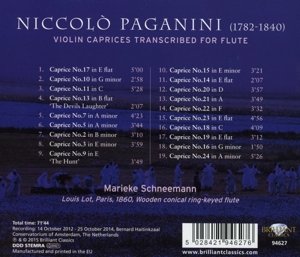 Violin Caprices - Transcribed for Flute, 1 Audio-CD