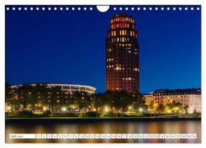 Frankfurt am Main - at night (Wandkalender 2024 DIN A4 quer), CALVENDO Monatskalender