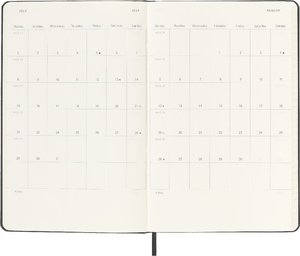 Moleskine 12 Monate Wochenkalender 2024, Large/A5, Schwarz