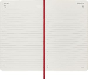 Moleskine 12 Monate Tageskalender 2024, Large/A5, Scharlachrot