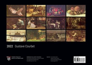 Gustave Courbet 2022 - Black Edition - Timokrates Kalender, Wandkalender, Bildkalender - DIN A4 (ca. 30 x 21 cm)