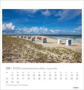 Ostseeküste Postkartenkalender 2026