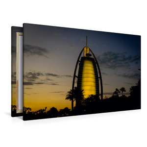 Premium Textil-Leinwand 120 cm x 80 cm quer Ein Motiv aus dem Kalender Dubai Wüstenstadt