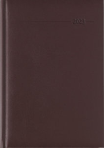 Buchkalender Balacron rot 2023 - Büro-Kalender A5 - Cheftimer - 1 Tag 1 Seite - 352 Seiten - Balacron-Einband - Alpha Edition
