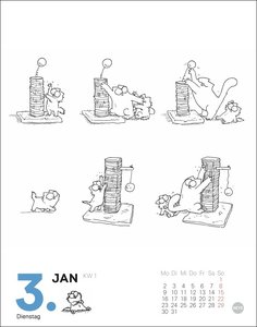 Simons Katze Tagesabreißkalender 2023. Abreiß-Kalender für alle Simons Cat-Fans. Tischkalender 2023 mit lustigen Episoden aus dem typischen Alltag von Simons Katze.