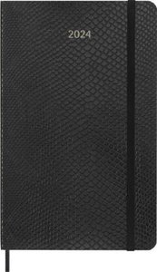 Moleskine 12 Monate Wochen Notizkalender 2024 - Precious & Ethical, Large/A5, Boa Schwarz