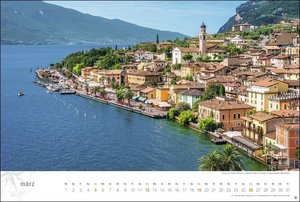 Gardasee Globetrotter Kalender 2023. Riva, Torbole und Sirmione in schönen Fotos, die in einem großen Wandkalender vom nächsten Urlaub träumen lassen. Kalender Landschaften 2023.