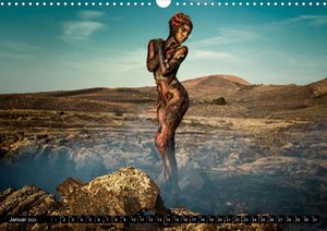 Naturwesen - Bodypainting Körperlandschaften (Wandkalender 2023 DIN A3 quer)