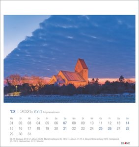 Sylt Impressionen Postkartenkalender 2025