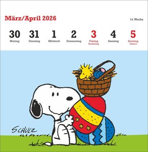 Peanuts Premium-Postkartenkalender 2026