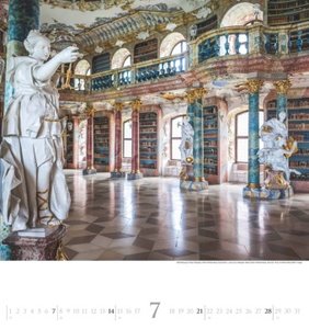Bibliotheken 2024 - Wand-Kalender - Foto-Kalender - 45x48 - Bücher