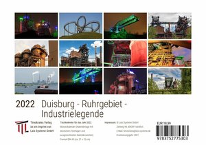 Duisburg - Ruhrgebiet - Industrielegende 2022 - Timokrates Kalender, Tischkalender, Bildkalender - DIN A5 (21 x 15 cm)