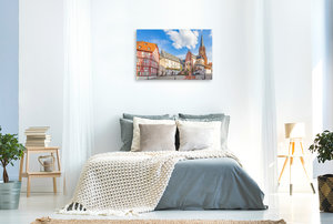 Premium Textil-Leinwand 90 cm x 60 cm quer Ein Motiv aus dem Kalender Aschaffenburg Impressionen