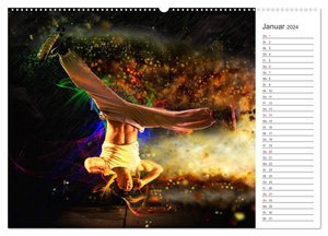 Break Dance (Wandkalender 2024 DIN A2 quer), CALVENDO Monatskalender