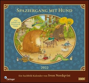 Sven Nordqvist: Spaziergang mit Hund 2022 – DUMONT Kinder-Kalender – Mit 12 Such- und Wimmelbildern – Format 38,0 x 35,5 cm