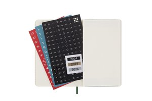 Moleskine 12 Monate Tageskalender 2024, Pocket/A6, Myrtengrün