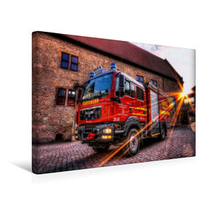 Premium Textil-Leinwand 45 cm x 30 cm quer Gerätewagen Logistik 2  FF Schöningen
