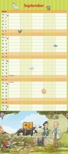 Die Kuh Lieselotte Familienkalender 2025 – Von Alexander Steffenmeier – Familienplaner mit 5 Spalten – Format 22 x 49,5 cm