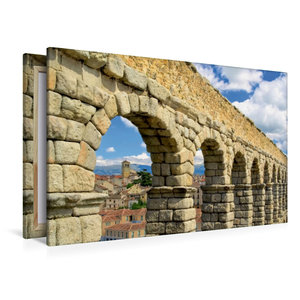 Premium Textil-Leinwand 120 cm x 80 cm quer Aquädukt von Segovia