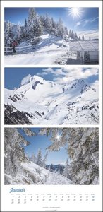 In den Bergen Kalender 2024. Die Welt der Berge in einem Kalender. Harmonisch zusammengestellte Triplets von Alpenfotos in einem Kalender im Hochformat.