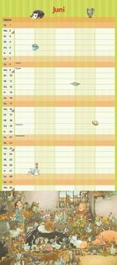 Die Kuh Lieselotte Familienkalender 2025 – Von Alexander Steffenmeier – Familienplaner mit 5 Spalten – Format 22 x 49,5 cm