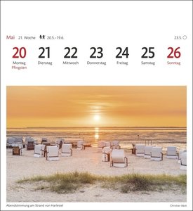 Nordseeküste Sehnsuchtskalender 2024. Reise-Kalender mit 53 hochwertigen Postkarten der schönsten Reiseziele an der Nordsee. Postkartenkalender 2024