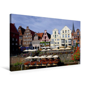 Premium Textil-Leinwand 75 cm x 50 cm quer Ein Motiv aus dem Kalender Lüneburg - Stadt der Giebel und Fachwerkhäuser