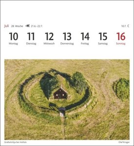 Island Sehnsuchtskalender 2023. Fernweh in einem kleinen Kalender zum Aufstellen. Die schönsten Landschaften Islands als Postkarten in einem Tischkalender.
