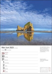 Neuseeland Wochenplaner 2023. Zitate, Fotos und Wochenkalendarium in einem Wandkalender 2023 zum Eintragen. Praktisch und schön, der Termin-Kalender für die Wand.