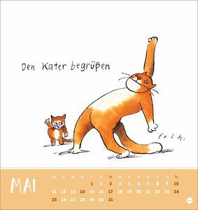 Puth Yoga für die Katz Postkartenkalender 2026