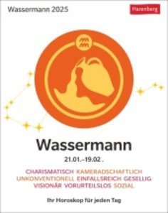 Wassermann Sternzeichenkalender 2025