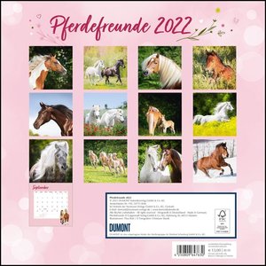 Pferdefreunde 2022 - Broschürenkalender - Kinder-Kalender - Format 30 x 30 cm