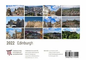 Edinburgh 2022 - Timokrates Kalender, Tischkalender, Bildkalender - DIN A5 (21 x 15 cm)