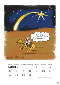 Peter Butschkow: Cartoon-Kracher Halbmonatskalender 2026