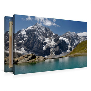 Premium Textil-Leinwand 75 cm x 50 cm quer König-Spitze (3.851 m) und Monte Zebru (3.735 m)