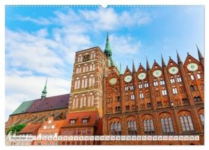 Stralsund - die historische Hansestadt an der Ostsee (hochwertiger Premium Wandkalender 2024 DIN A2 quer), Kunstdruck in Hochglanz