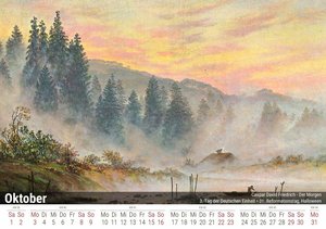 Caspar David Friedrich 2022 - Timokrates Kalender, Tischkalender, Bildkalender - DIN A5 (21 x 15 cm)
