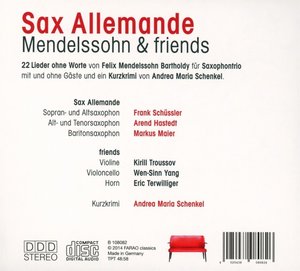 Mendelssohn Bartholdy: Sax Allemande/CD